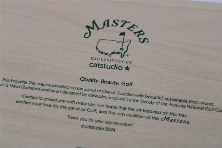 2024 Masters Tournament Berckmans Place Handcrafted Tray