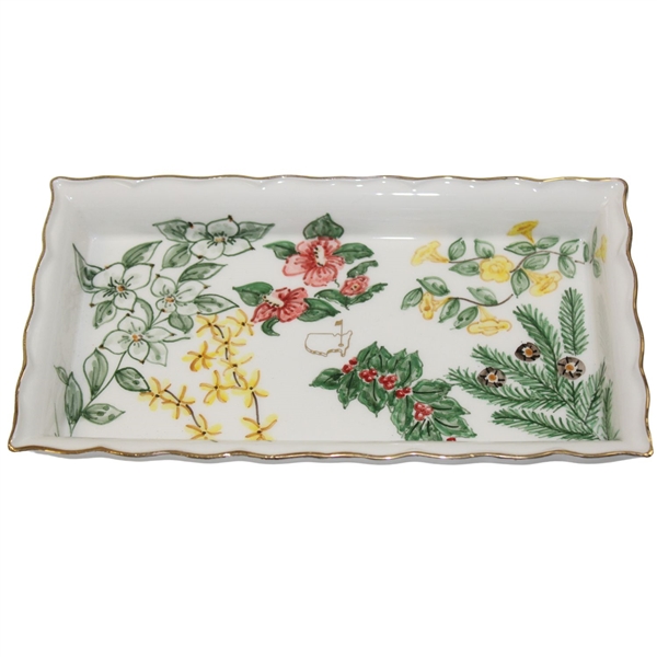 2024 Masters Tournament Berckmans Place Hand Painted Floral Ceramic Tray 