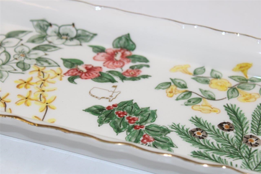 2024 Masters Tournament Berckmans Place Hand Painted Floral Ceramic Tray 