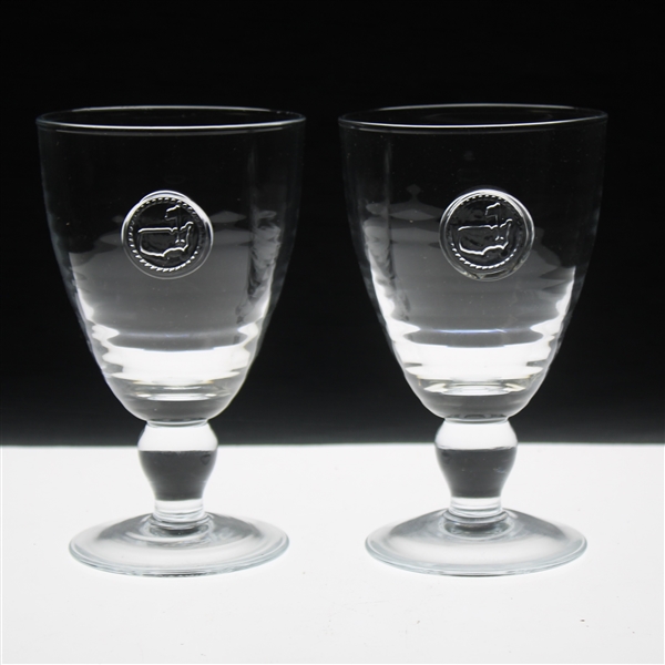 2024 Masters Tournament Set of Two Goblet Glasses in Original Box 