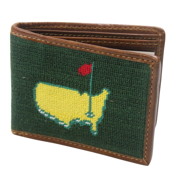 2024 Masters Tournament Logo Berckmans Place Green Hand-Stitched Needlepoint Wallet in Original Box 