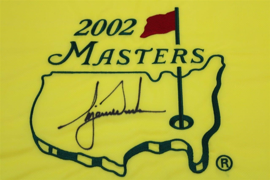 Tiger Woods Signed 2002 Masters Embroidered Flag UDA #SHO25468