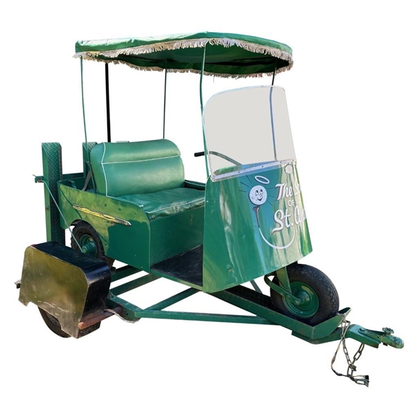 c1950's Early Autoette 'The Spirit of St. Andrews' Green Golf Cart with Trailer