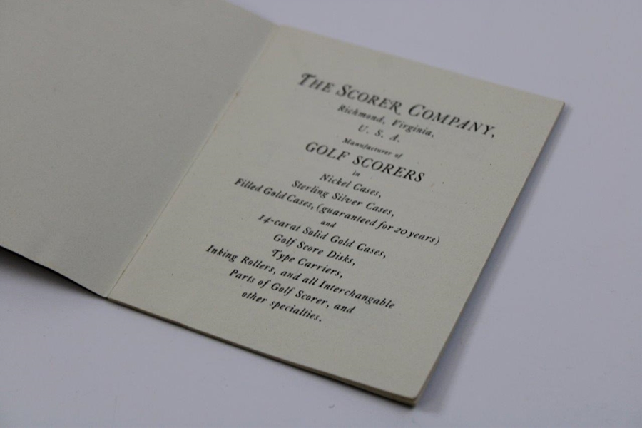 1904 The Scorer Co. Golf Scoring Device in Original Box & Pouch