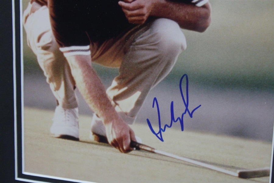 Fred Couples Signed Ling Up for a Putt Photo with Nameplate Display - Framed JSA ALOA
