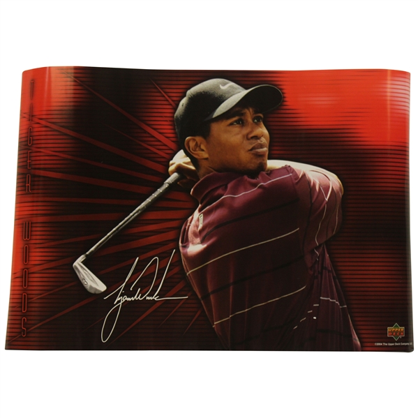 Tiger Woods 2004 Upper Deck Sunday Red Poster - Facsimile Signature
