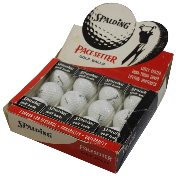 Box Of Spalding Pace Setter Golf Balls 4 Sleeves 12 Balls Unopened