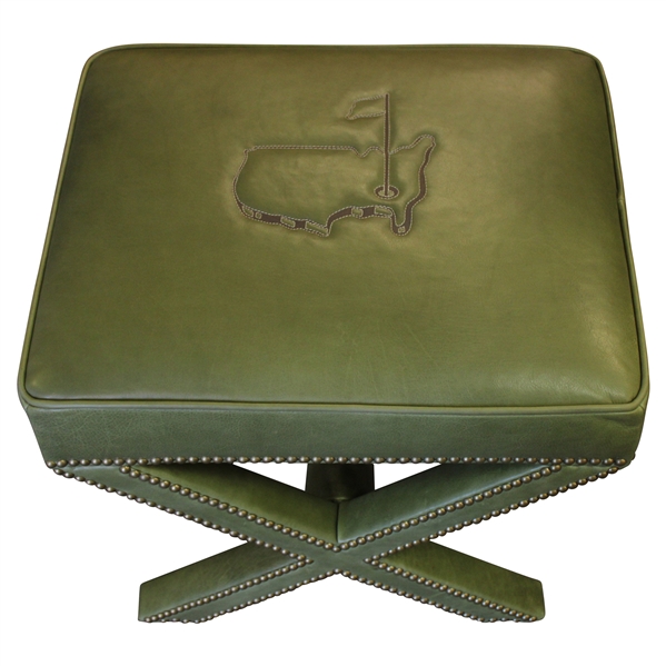 Augusta National GC Berckman's Place Masters Ltd Ed Emerald Leather Ottoman