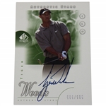 Tiger Woods Signed 2001 SP Authentic Stars Ltd Ed Golf Rookie Card 686/900 JSA ALOA