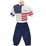 Payne Stewarts 1990 World Cup Tournament Winning NFL Logo Red/White/Blue Shirt w/Pants