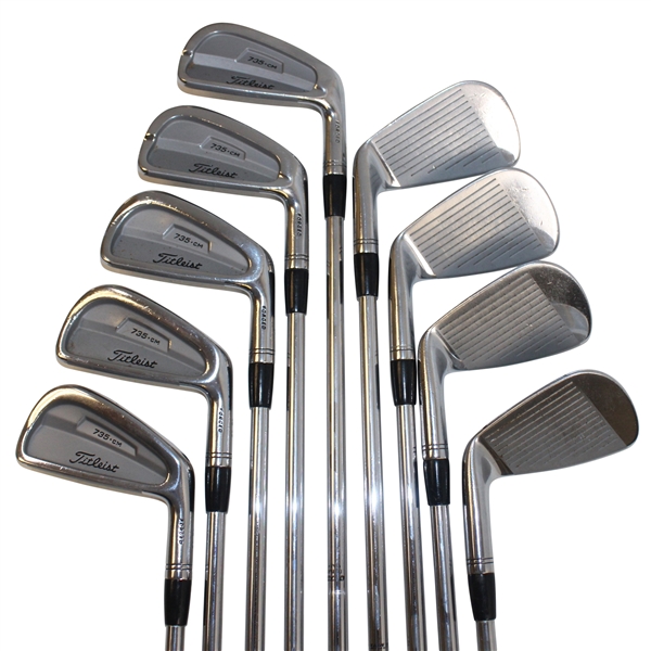 Tom Brady's Personal Used Titleist 735 CM 2-PW 'TB-12' Iron Set with Letter