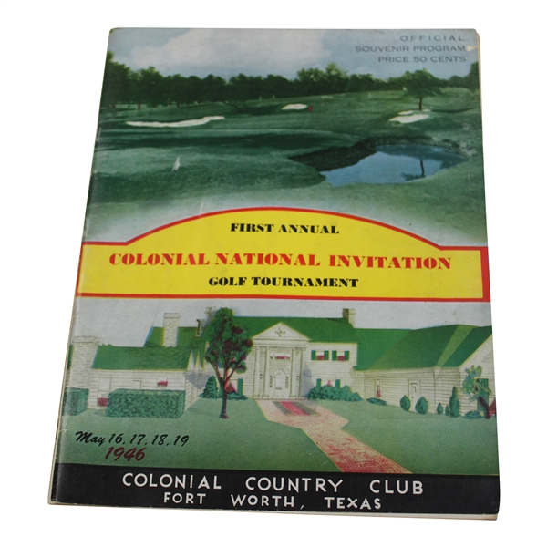 1946 Colonial National Invitational Tournament First Annual Program - Ben Hogan Win