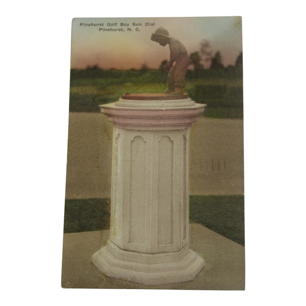 Pinehurst Putter Boy Sundial Color Postcard