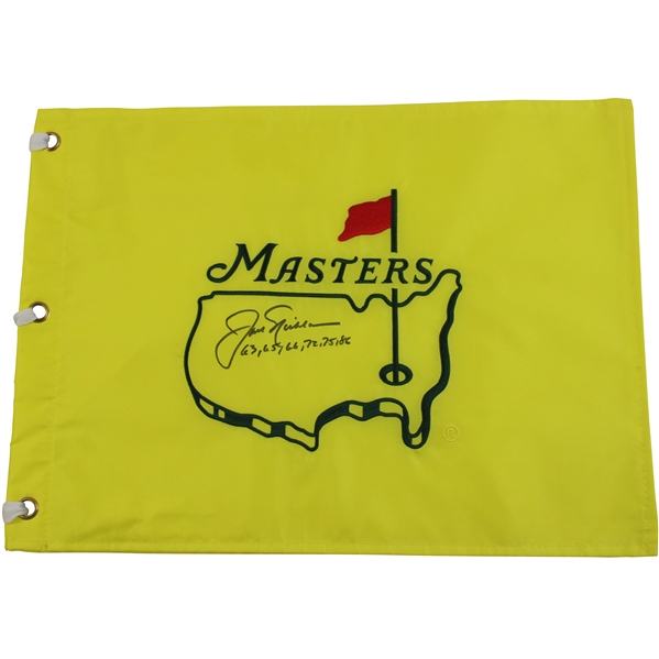 Jack Nicklaus Signed Masters Undated Embroidered Flag with Years Won JSA ALOA