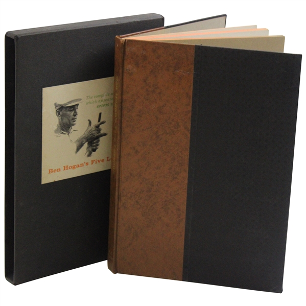 1957 Deluxe 1st Edition 'Ben Hogans Five Lessons' Book in Slip Case