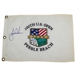 Tiger Woods Signed 2000 US Open at Pebble Beach Embroidered Flag JSA ALOA