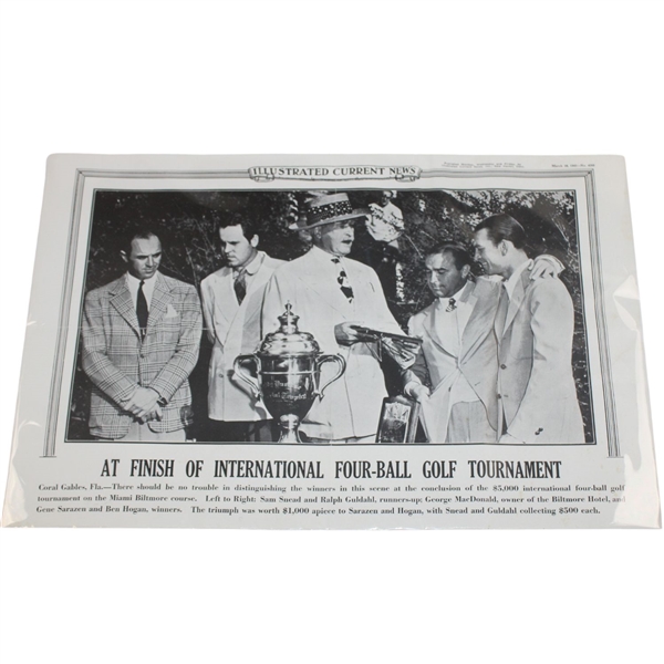 1941 Illustrated Current News at Finish of Miami International Four-Ball Tournament Print