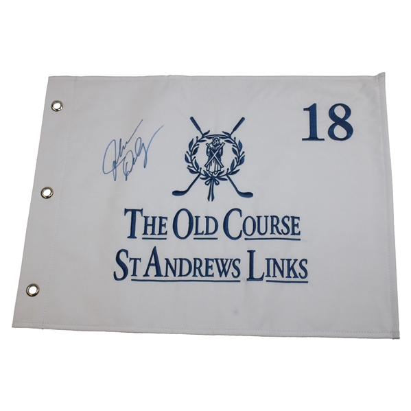 John Daly Signed The Old Course St. Andrews Links Embroidered Flag JSA ALOA