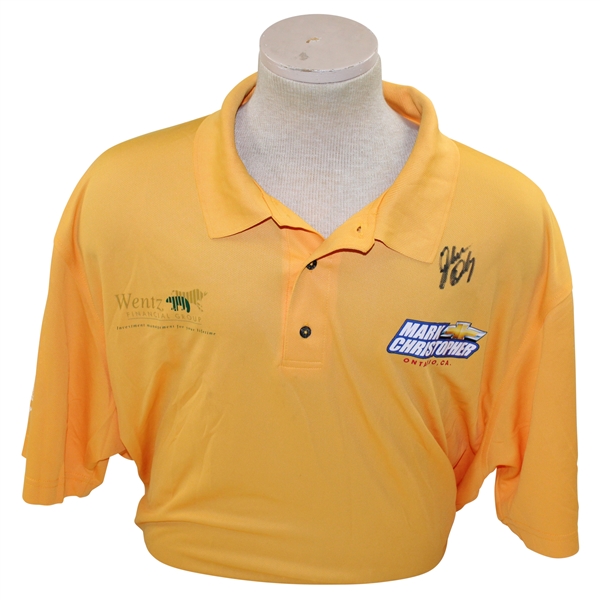 John Daly Signed Personal Chevrolet Light Orange Polo 3XL Golf Shirt w/Sponsors JSA ALOA