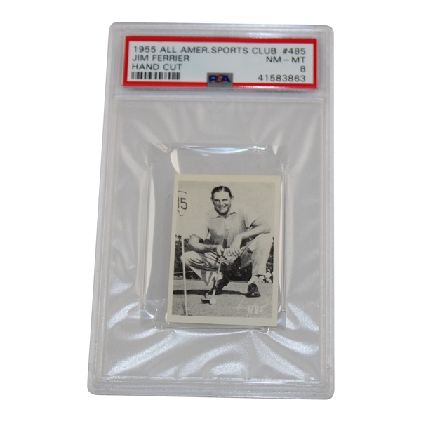 1955 All American Sports Club Hand Cut #485 Jim Ferrier - PSA 8 #41583863