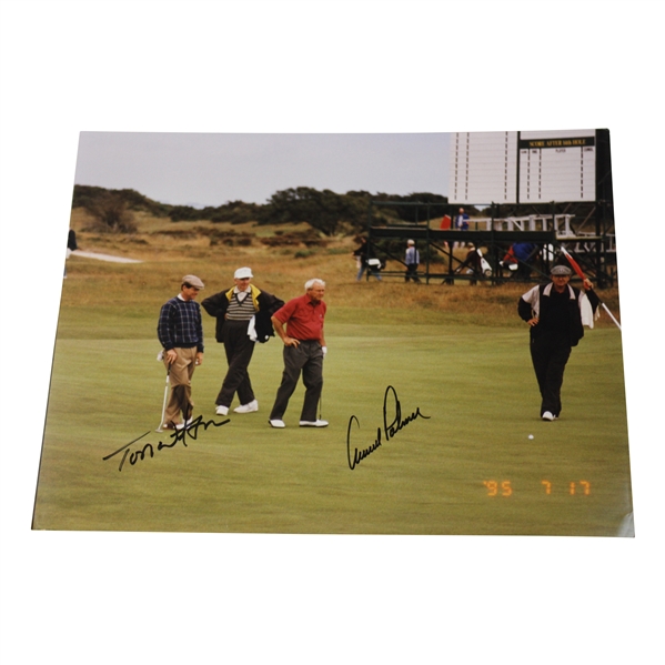 Arnold Palmer & Tom Watson Signed 1995 The Open 11x14 Oversize Original Photo JSA ALOA