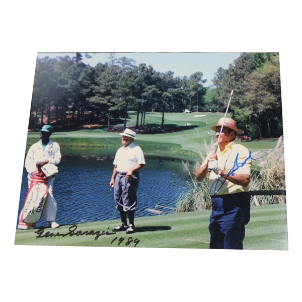 Gene Sarazen & Sam Snead Signed Masters Par 3 Contest 8x10 Photo JSA ALOA