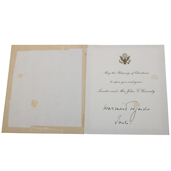 President John F. Kennedy Christmas Card Sent While Senator