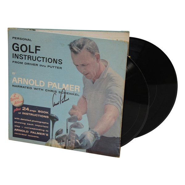 Arnold Palmer Signed 1962 Arnold Palmer Personal Golf Instructions Vinyl Record Album JSA ALOA