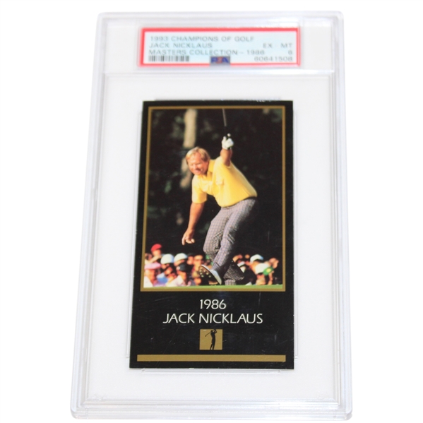 1993 Champions of Golf Jack Nicklaus 1986 Masters Collection Golf Card PSA EX-MT 6