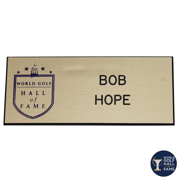 Bob Hopes World Golf Hall of Fame Inductee Name Badge