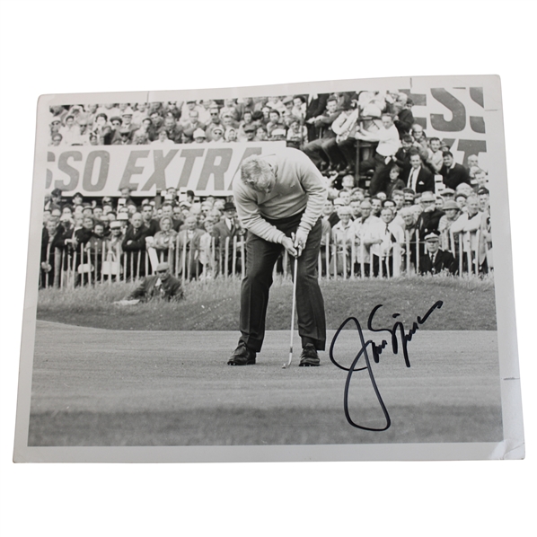 Jack Nicklaus Signed The 1966 Open Winning Putt Frank Gardner Original 8x10 Photo - Grand Slam & 1st Open! JSA ALOA