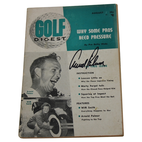 Arnold Palmer Signed 1957 Golf Digest Booklet - August JSA ALOA