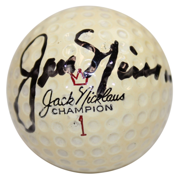 Jack Nicklaus Signed Classic MacGregor Jack Nicklaus Champion 1 Logo Golf Ball JSA ALOA