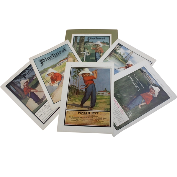 Marvelous Collection Of Six Pinehurst Putter Boy Advertisements 