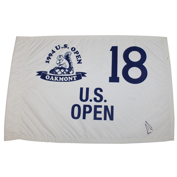 Ernie Els Signed 1994 US Open at Oakmont White Flag JSA ALOA