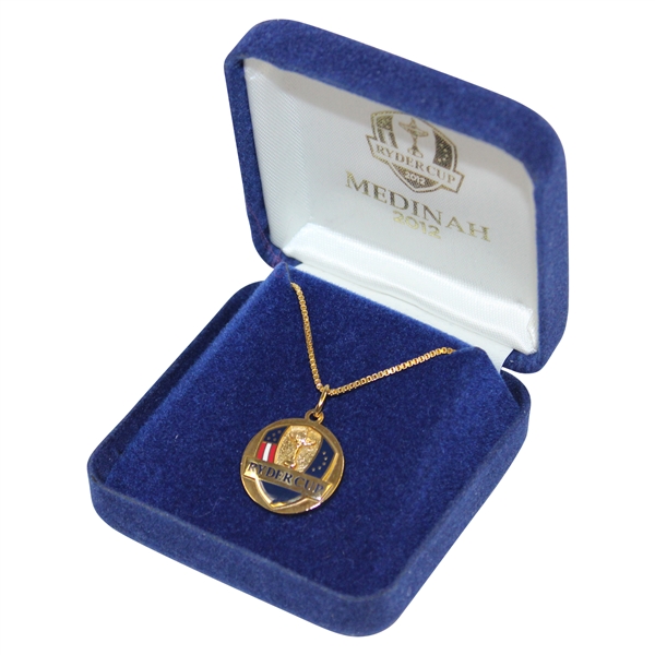 2012 Ryder Cup at Medinah C.C. Necklace in Blue Box