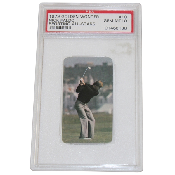 1979 Golden Wonder Nick Faldo Sporting All-Stars Card PSA Graded Gem MT 10 #01468188