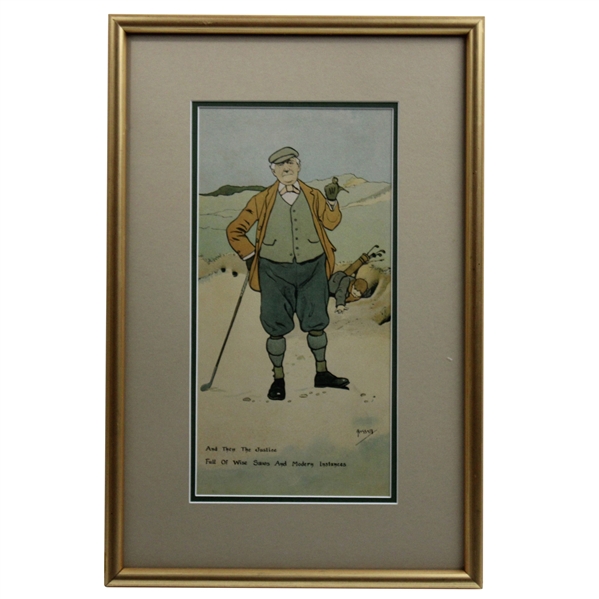 John Hassall (1868-1948) Chromolithograph - Wood Framed Double Matted