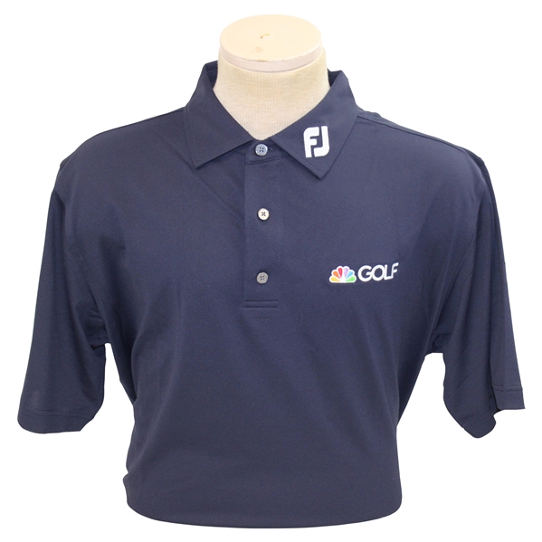 Paul Azingers Personal Official NBC Sports FootJoy Stretched Pique Navy Golf Shirt