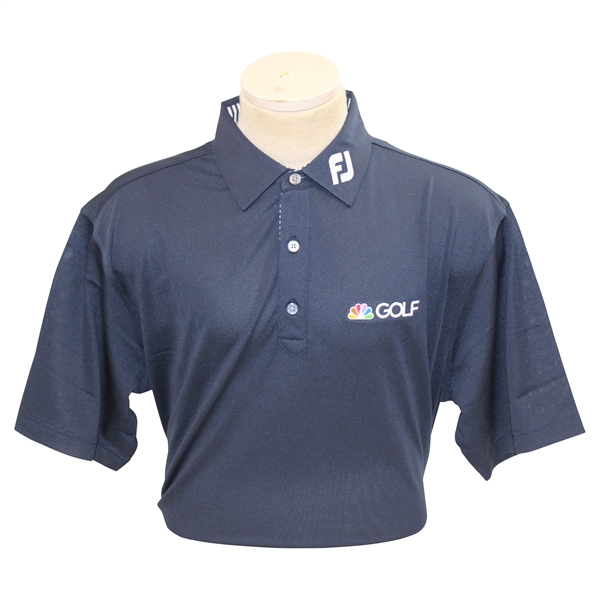 Paul Azingers Personal Official NBC Sports FootJoy Solid Stretched Pique Navy Golf Shirt