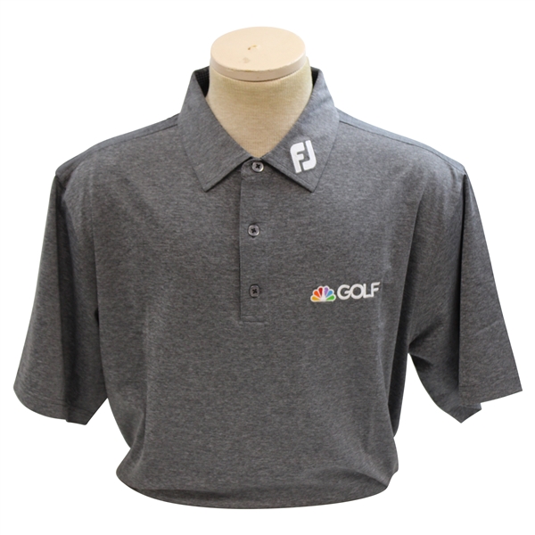 Paul Azingers Personal Official NBC Sports FootJoy Lisle Accent Heather Black Golf Shirt