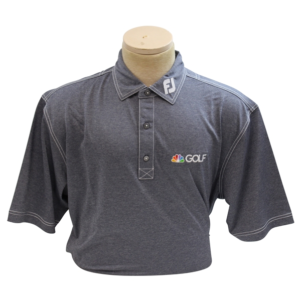 Paul Azingers Personal Official NBC Sports FootJoy SS Baby Pique Contrast Stitch Navy Golf Shirt