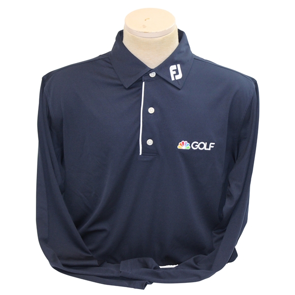 Paul Azingers Personal Official NBC Sports FootJoy L/S Sun Protection Navy Golf Shirt