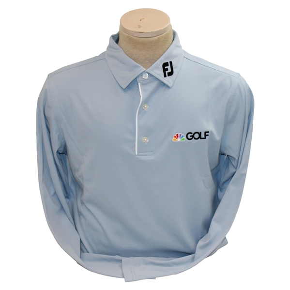 Paul Azingers Personal Official NBC Sports FootJoy L/S Sun Protection Blue Fog Golf Shirt