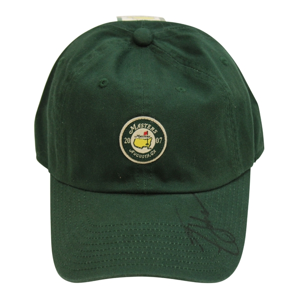 Zach Johnson Signed 2007 Masters Tournament Circle Patch Green Hat JSA ALOA