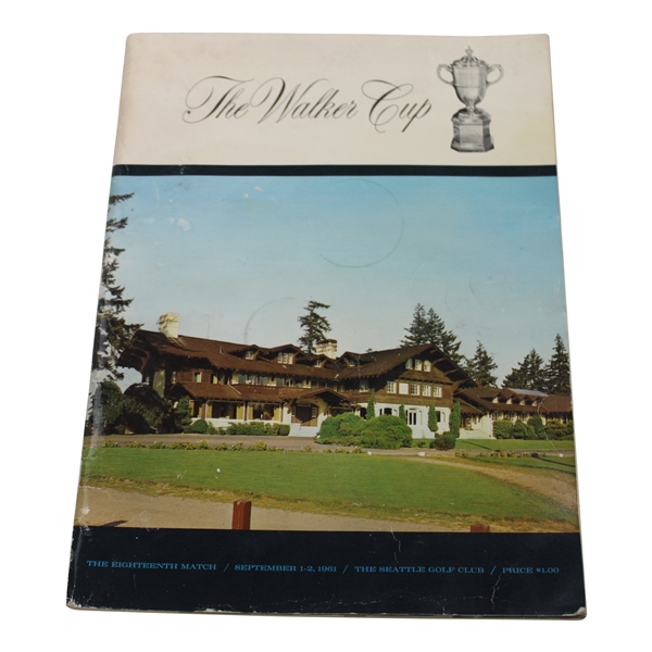 1961 The Walker Cup at The Seattle Golf Club Official Program