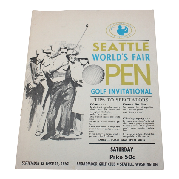 1962 Seattle Worlds Fair Open Golf Invitational Saturday Program