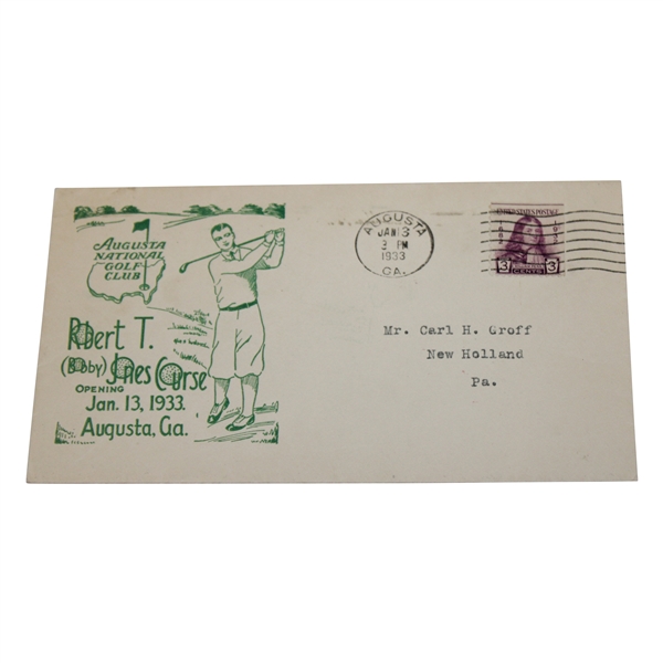 1933 Augusta National Golf Club Bobby Jones Course Opening FDC - Green