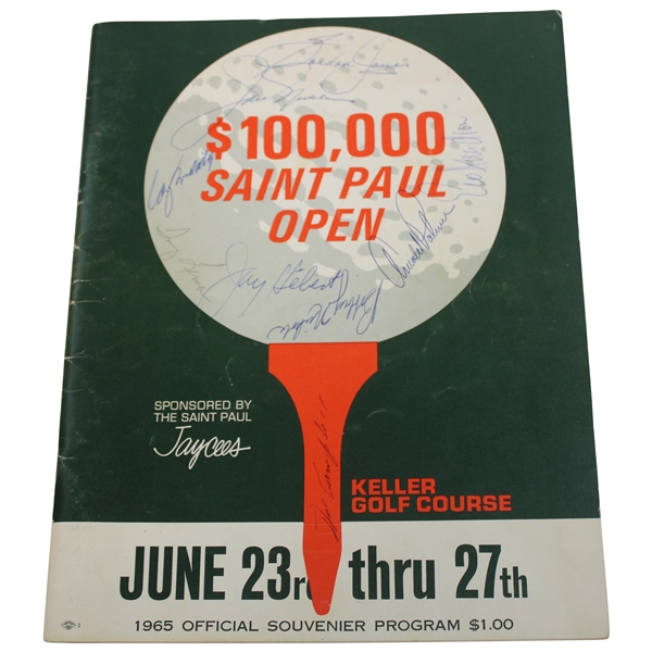 Palmer, Nicklaus, Lema & others Signed 1965 St. Paul Open Program JSA ALOA