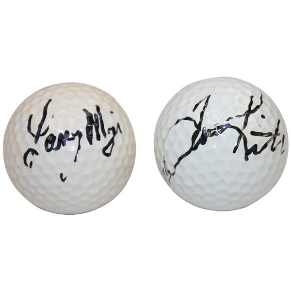 Larry Mize & Tom Kite Signed Golf Balls JSA ALOA